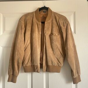 Suede bomber jacket